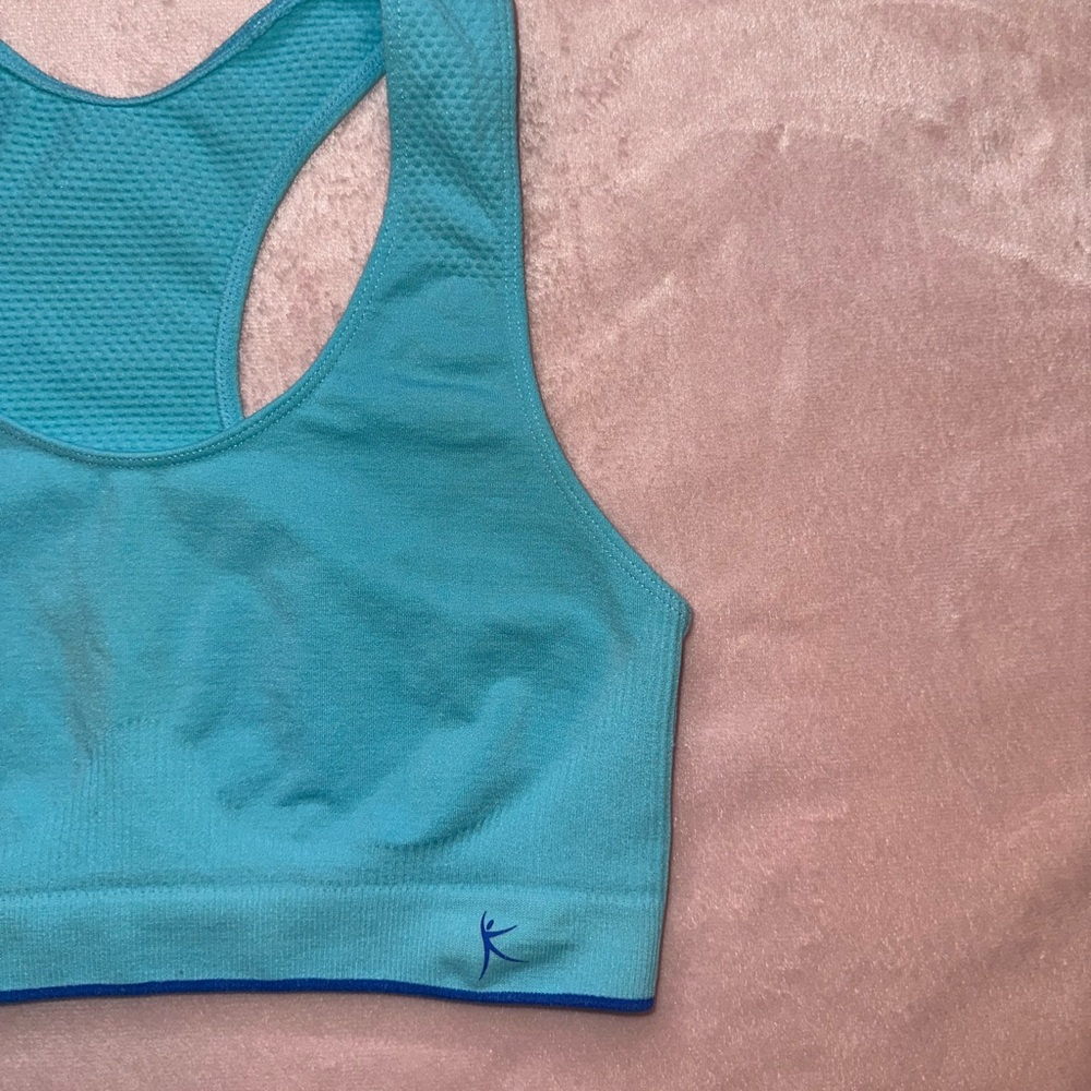 Danskin 2-Pack Seamless Racerback Sports Bras Blue & Pink Activewear Set, Size M - Picture 5 of 12